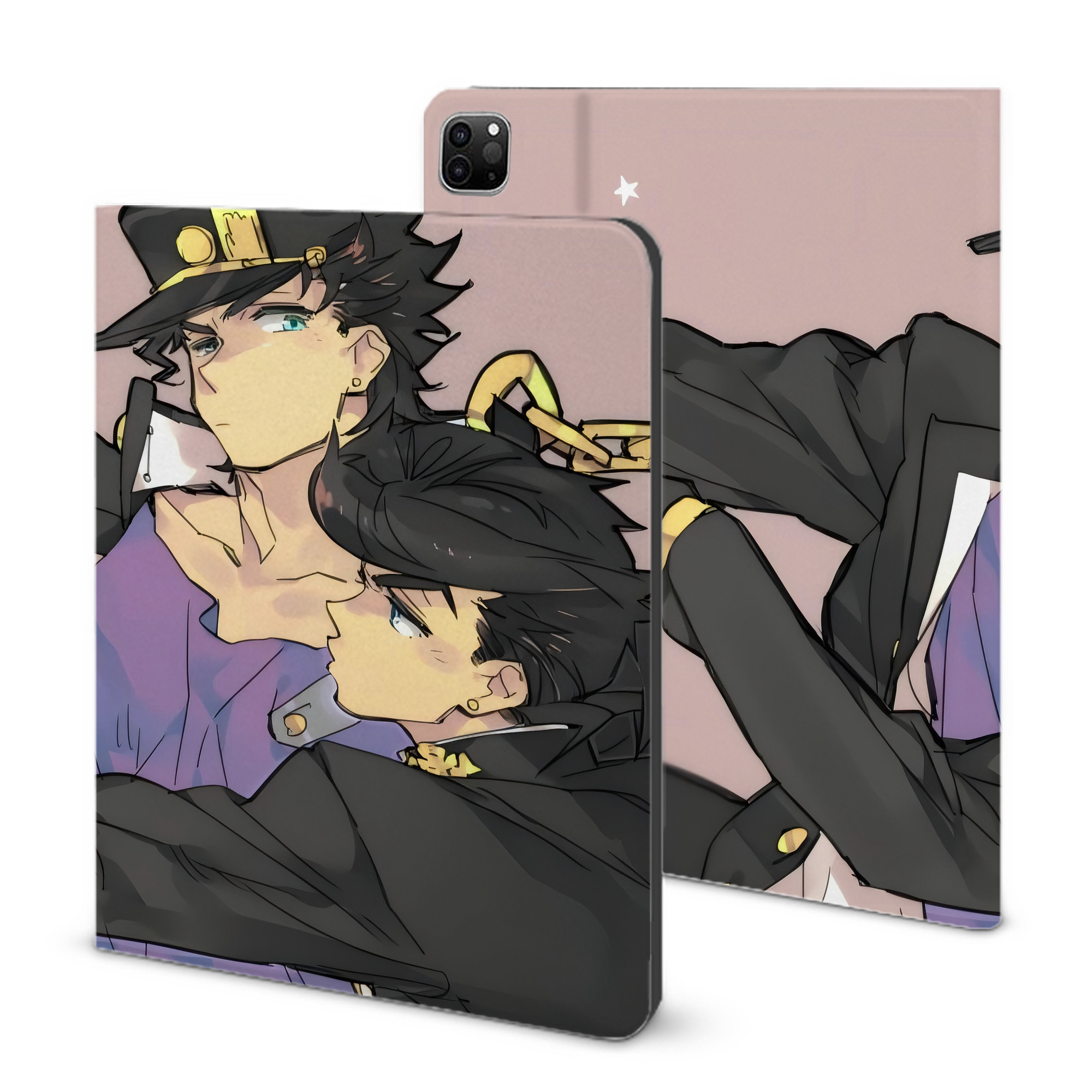 （画像用） ジョジョの奇妙な冒険 JoJo's Bizarre Adventure IPad ケース ブック型 PUレザー TPU 耐衝撃 軽量 薄型 ペン収納なし 全面保護 IPad 各モデル対応